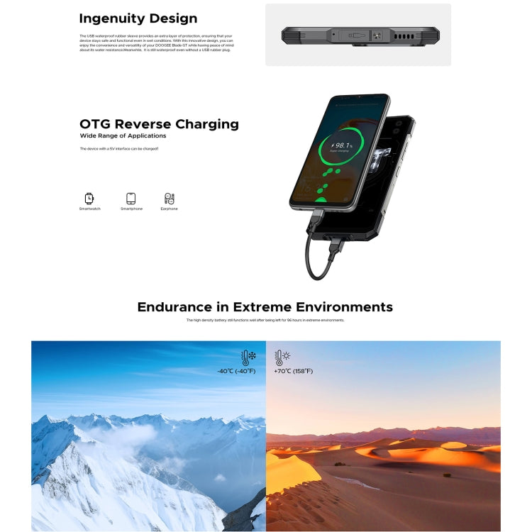 DOOGEE Blade GT 5G, 12GB+256GB, 6.72 inch Android 14 Dimensity 7050 Octa Core, Network: 5G, OTG, NFC, LED Light Effect, Blade GT 5G 12GB+256GB - NMNYSX