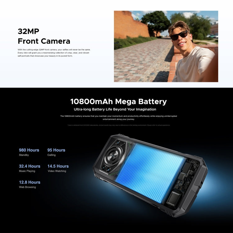 DOOGEE S118 Rugged Phone, 12GB+512GB, 6.58 inch Android 14 MediaTek Helio G99 Octa Core, Network: 4G, OTG, NFC - NMNYSX