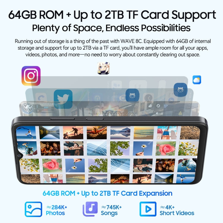 Blackview WAVE 8C, 2GB+64GB, 6.56 inch Android 14 GO Unisoc SC9863A Octa Core, Network: 4G, OTG, WAVE 8C 2GB+64GB - NMNYSX