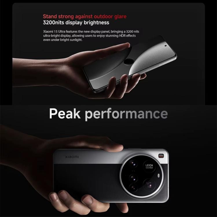 Xiaomi 15 Ultra Global, 16GB+512GB, 3D Ultrasonic Fingerprint, 200MP Camera, 6.73 inch Xiaomi HyperOS 2 Snapdragon 8 Elite Octa Core 3nm, NFC, Network: 5G, Xiaomi 15 Ultra Global, 16GB+512GB (Silver), Xiaomi 15 Ultra Global, 16GB+512GB (Black)