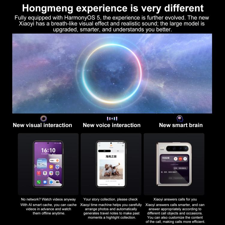 HUAWEI Pura X, 12GB+256GB, Side Fingerprint Identification, 6.3 inch + 3.5 inch HarmonyOS 5.0.1 Octa Core, NFC, OTG, Not Support Google Play, 12GB+256GB