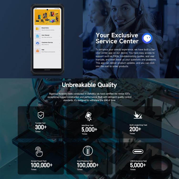Ulefone Armor X31, 6GB+128GB, Night Vision, IP68/IP69K Rugged Phone, 6.56 inch Android 14 MediaTek Helio G91 Octa Core, Network: 4G, NFC, OTG, Armor X31 - NMNYSX