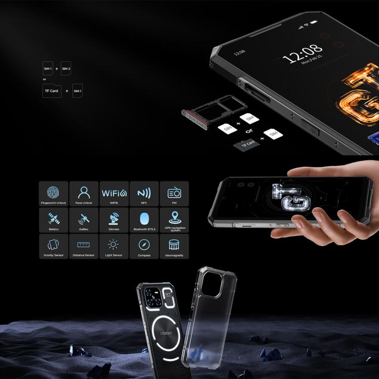DOOGEE Blade GT Ultra Rugged Phone, 12GB+512GB, 6.72 inch Android 14 MediaTek Dimensity 7300 Octa Core, Network: 5G, OTG, NFC, LED Light Effect, Blade GT Ultra 16GB+512GB - NMNYSX