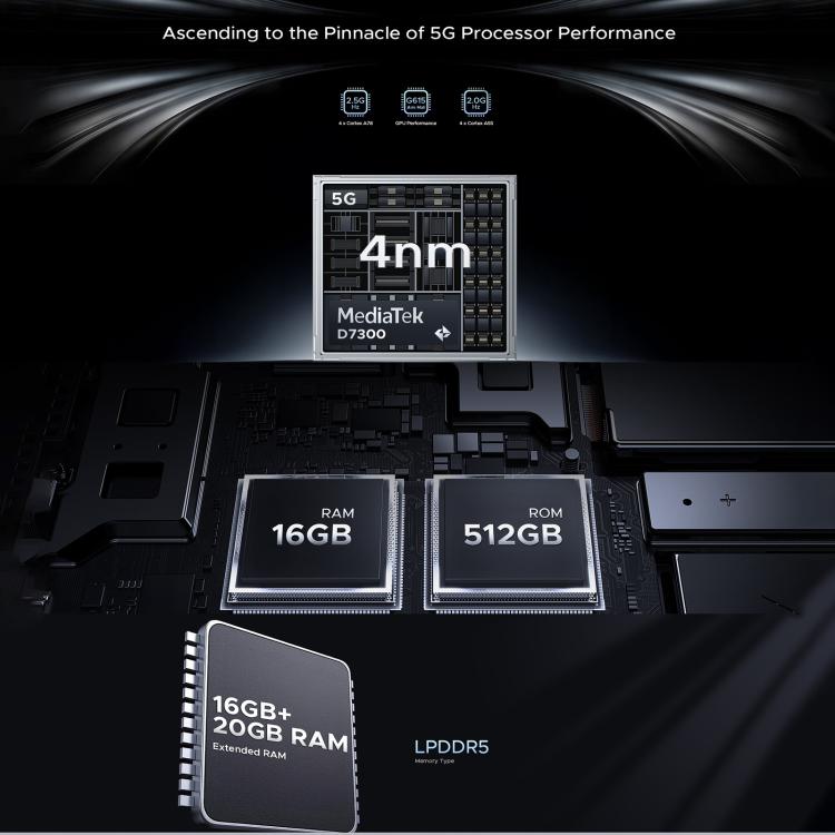 DOOGEE Blade GT Ultra Rugged Phone, 12GB+512GB, 6.72 inch Android 14 MediaTek Dimensity 7300 Octa Core, Network: 5G, OTG, NFC, LED Light Effect, Blade GT Ultra 16GB+512GB - NMNYSX