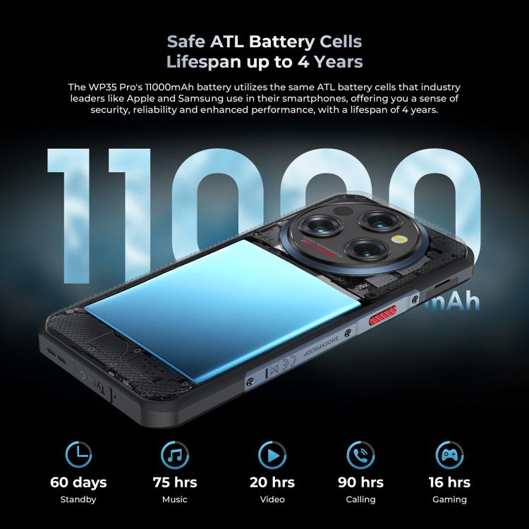 Oukitel WP35 Pro 5G Rugged Phone, 12GB+512GB, 6.6 inch MediaTek Dimensity 6300 Octa Core, NFC, OTG, Network: 5G, WP35 Pro 5G - NMNYSX