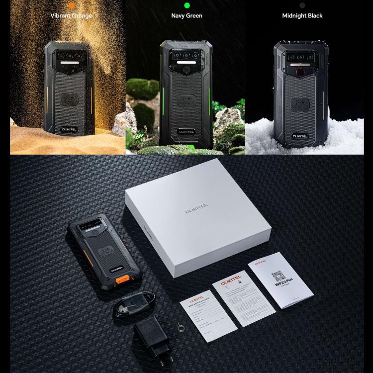 Oukitel WP23 Plus Rugged Phone, 8GB+256GB, 6.52 inch Android 14.0Unisoc T606 Octa-core, NFC, OTG, Network: 4G, WP23 Plus - NMNYSX