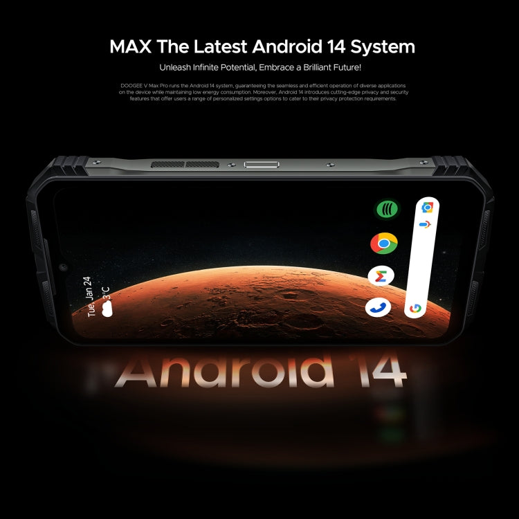 DOOGEE V Max Pro Rugged Phone, 12GB+512GB, 6.58 inch Android 14 Dimensity 7050 Octa Core 2.6GHz, Network: 5G, OTG, NFC - NMNYSX