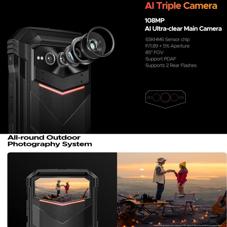 DOOGEE V Max Pro Rugged Phone, 12GB+512GB, 6.58 inch Android 14 Dimensity 7050 Octa Core 2.6GHz, Network: 5G, OTG, NFC - NMNYSX