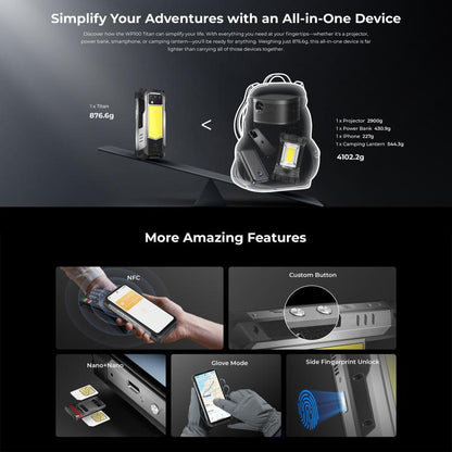 Oukitel WP100 TITAN 5G Projector Rugged Phone