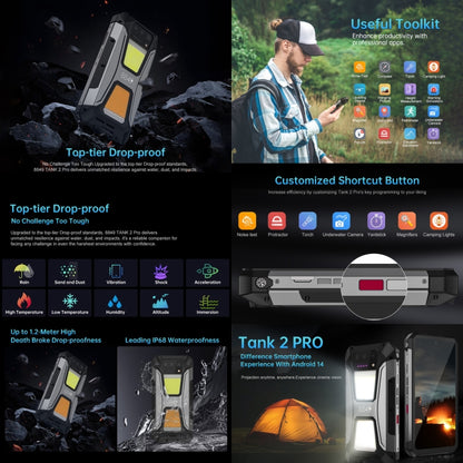 Unihertz 8849 Tank 2 Pro Night Vision Projector Rugged Phone