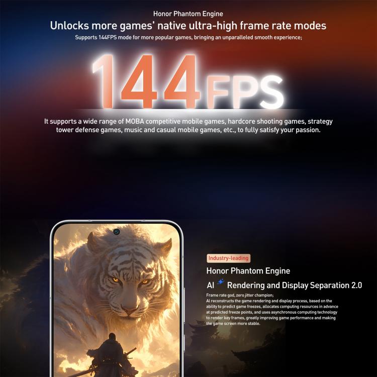 Honor GT Pro, 112GB+512GB, Ultrasonic Fingerprint, 6.78 inch MagicOS 9.0 / Android 15 Snapdragon 8 Elite Octa Core, Network: 5G, NFC, OTG, 12GB+512GB