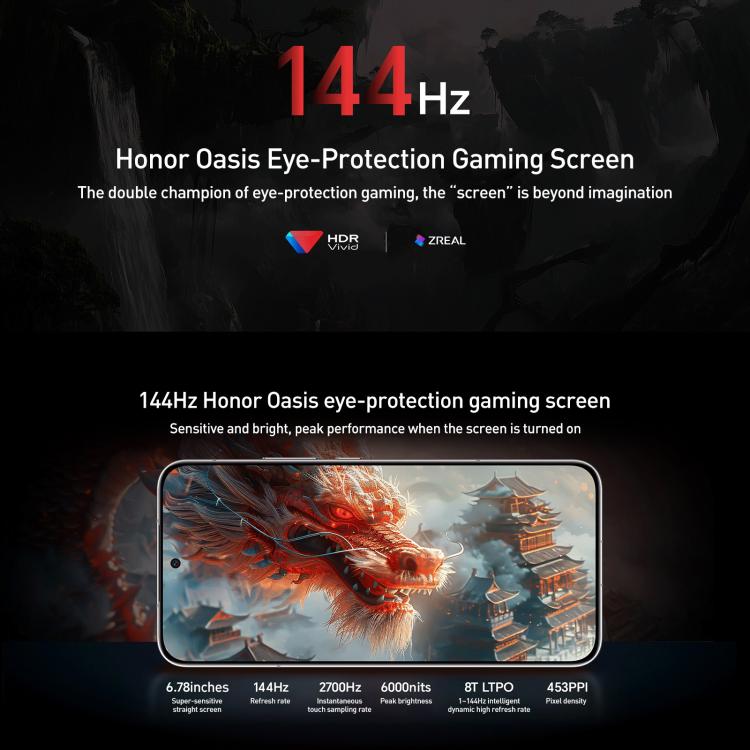 Honor GT Pro, 16GB+512GB, Ultrasonic Fingerprint, 6.78 inch MagicOS 9.0 / Android 15 Snapdragon 8 Elite Octa Core, Network: 5G, NFC, OTG, 16GB+512GB
