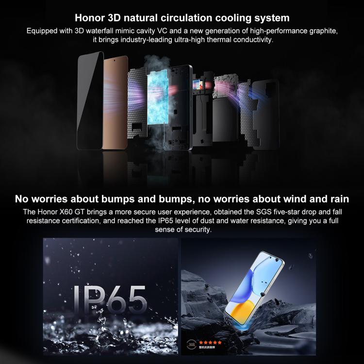 Honor X60 GT, 12GB+512GB, In-screen Fingerprint, 6.7 inch MagicOS 9.0 Android 15.0 Snapdragon 8+ Gen 1 Octa Core, Network: 5G, OTG, NFC, 12GB+512GB
