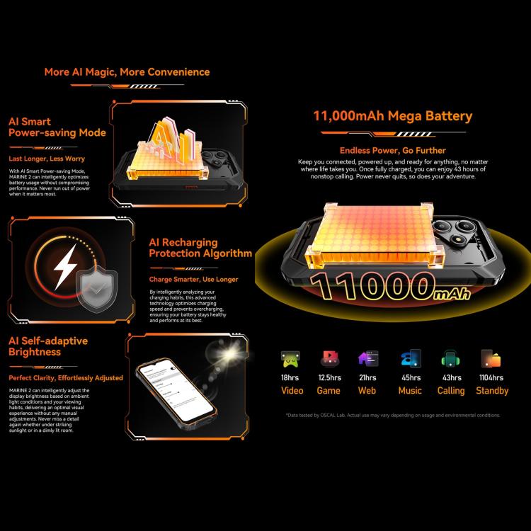 Blackview Oscal Marine 2 Rugged Smartphone – 11000mAh, Android 15