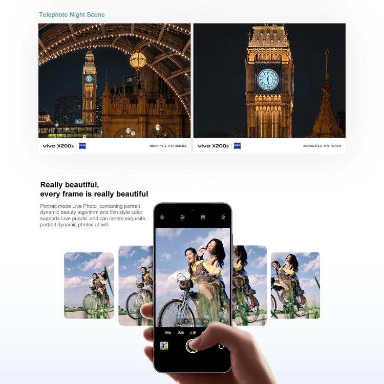 vivo X200s, 16GB+512GB, Face ID / 3D Ultrasonic Fingerprint, 6.67 inch OriginOS 5 / Android 15 Dimensity 9400+ Octa Core, OTG, NFC, Network: 5G, Support Google Play, 16GB+512GB