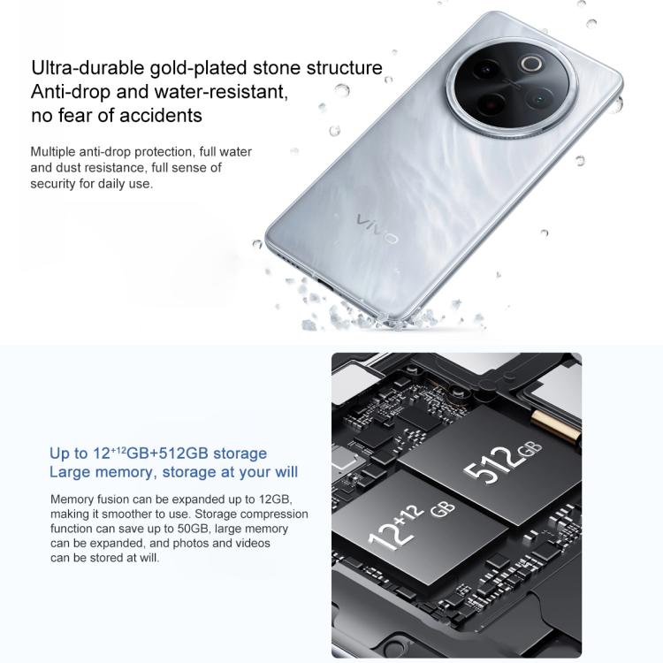 vivo Y300 Pro+, 8GB+128GB, Face ID / Screen Fingerprint, 6.77 inch Android 15 OriginOS 5 Snapdragon 7s Gen 3 Octa Core, OTG, NFC, Network: 5G, 8GB+128GB
