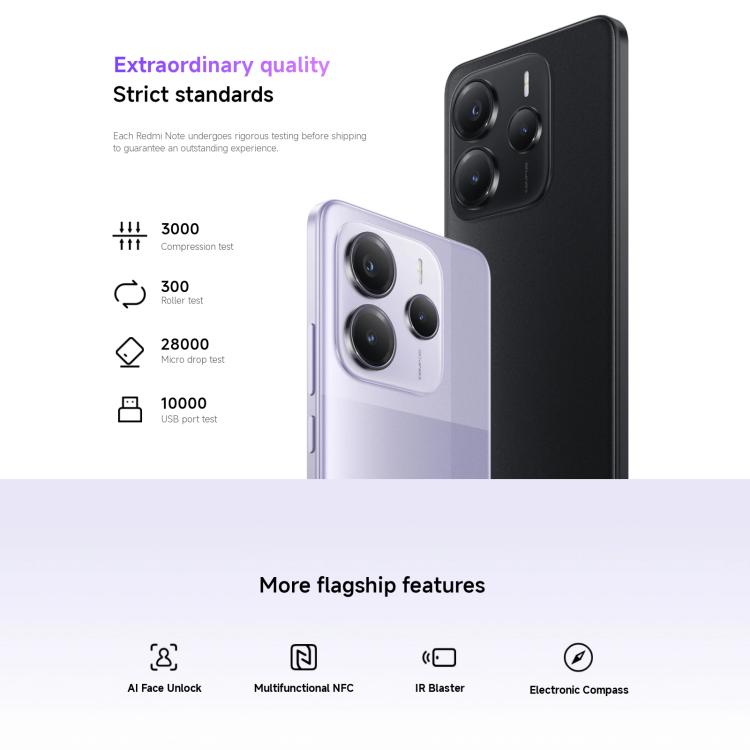 Xiaomi Redmi Note 14 5G Global, 8GB+256GB, In-screen Fingerprint, 6.67 inch Xiaomi HyperOS Dimensity 7025-Ultra Octa Core, NFC, Network: 5G, Note 14 5G , 8GB+256GB(Black)