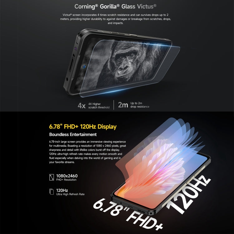 Ulefone Armor 25T Rugged Phone, 6GB+256GB, Thermal Imaging, 6.78 inch Android 14 MediaTek Helio G99 Octa Core, Network: 4G, NFC, OTG, Armor 25T - NMNYSX