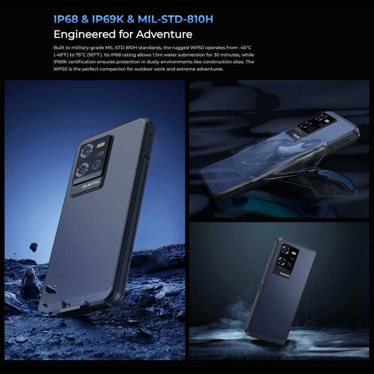 Oukitel WP50 5G Rugged Phone, 4GB+256GB, 6.6 inch Android 14.0 MediaTek Dimensity 6100+ Octa-core 3.0GHz, NFC, OTG, Network: 5G - NMNYSX