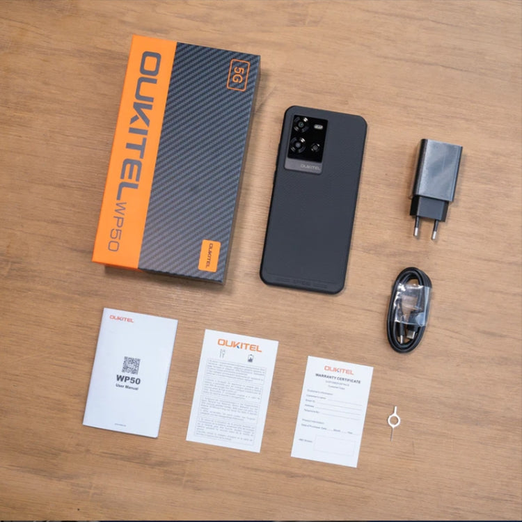 Oukitel WP50 5G Rugged Phone, 4GB+256GB, 6.6 inch Android 14.0 MediaTek Dimensity 6100+ Octa-core 3.0GHz, NFC, OTG, Network: 5G - NMNYSX