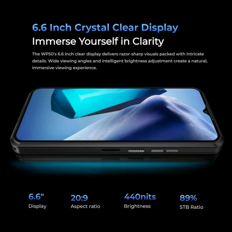 Oukitel WP50 5G Rugged Phone, 4GB+256GB, 6.6 inch Android 14.0 MediaTek Dimensity 6100+ Octa-core 3.0GHz, NFC, OTG, Network: 5G - NMNYSX