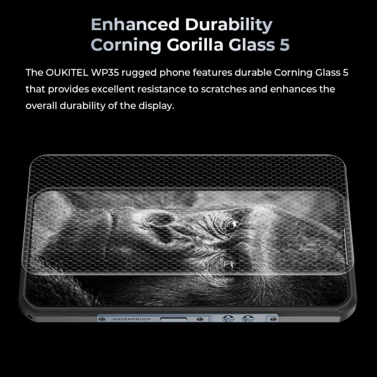 Oukitel WP35 5G Rugged Phone, 8GB+256GB, IP68/IP69K Fingerprint Identification, 11000mAh, 6.6 inch MediaTek Dimensity 6100+ Octa Core, NFC, OTG, Network: 5G, WP35 5G - NMNYSX