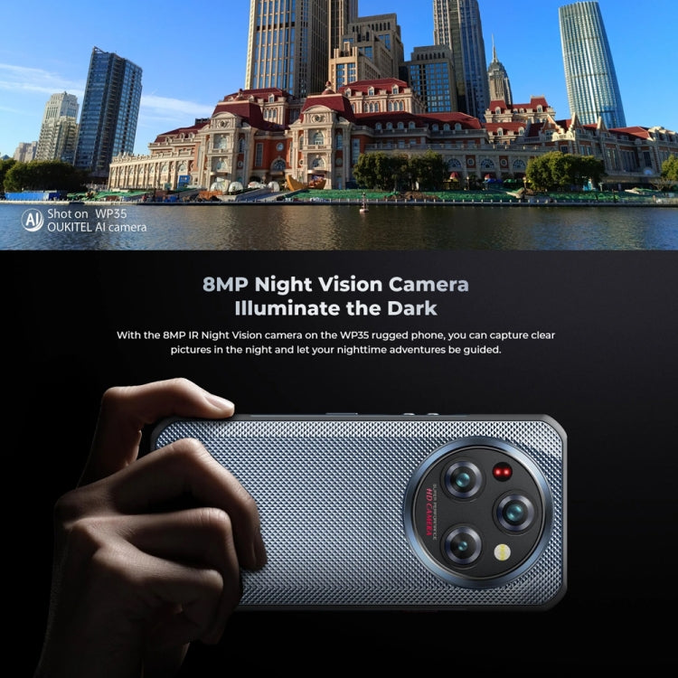Oukitel WP35 5G Rugged Phone, 8GB+256GB, IP68/IP69K Fingerprint Identification, 11000mAh, 6.6 inch MediaTek Dimensity 6100+ Octa Core, NFC, OTG, Network: 5G, WP35 5G - NMNYSX