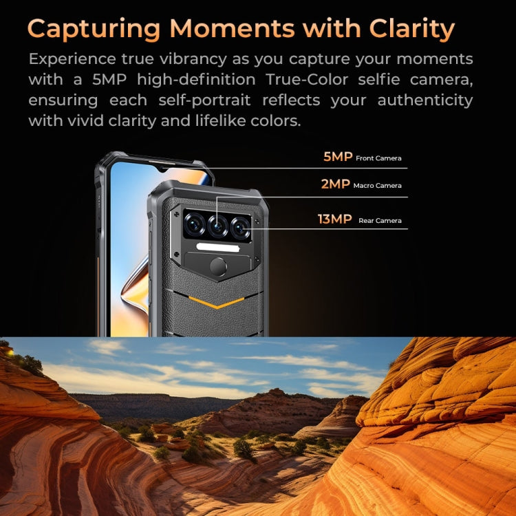Oukitel WP38 Rugged Phone, 12GB+256GB, IP68/IP69K, Fingerprint Identification, 10600mAh, 6.52 inch MediaTek MT8788 Octa Core, NFC, OTG, Network: 4G - NMNYSX