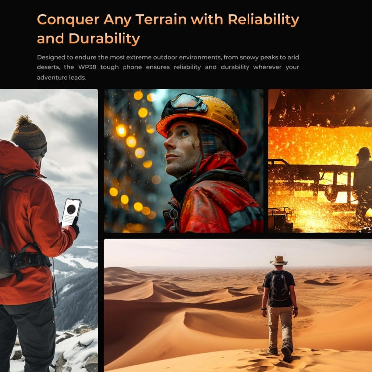 Oukitel WP38 Rugged Phone, 12GB+256GB, IP68/IP69K, Fingerprint Identification, 10600mAh, 6.52 inch MediaTek MT8788 Octa Core, NFC, OTG, Network: 4G - NMNYSX
