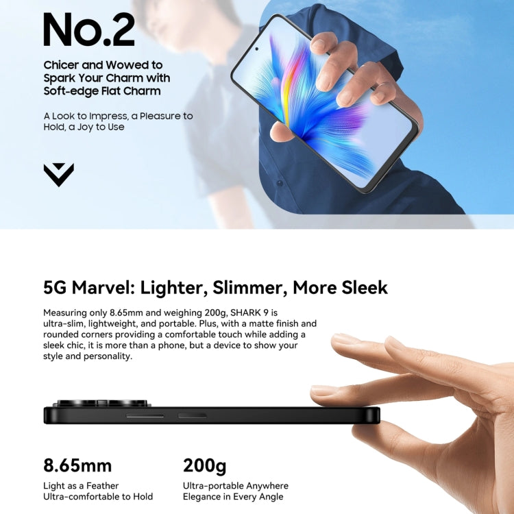 Blackview SHARK 9, 8GB+256GB, 6.67 inch Android 14 Unisoc T820 Octa Core, Network: 5G - NMNYSX