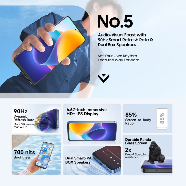 Blackview SHARK 9, 8GB+256GB, 6.67 inch Android 14 Unisoc T820 Octa Core, Network: 5G - NMNYSX
