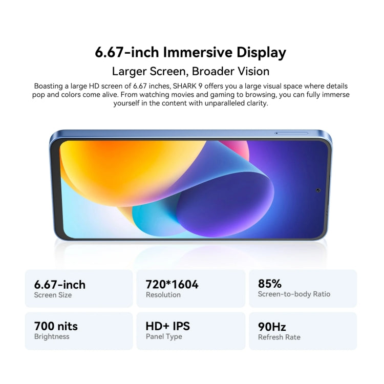 Blackview SHARK 9, 8GB+256GB, 6.67 inch Android 14 Unisoc T820 Octa Core, Network: 5G - NMNYSX