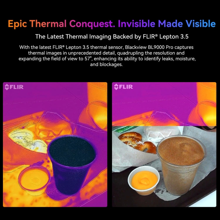 Blackview BL9000 Pro 5G, Thermal Imaging Camera, 12GB+512GB, IP68/IP69K/MIL-STD-810H, 6.78 inch Android 14 MediaTek Dimensity 8020 Octa Core, Network: 5G, NFC, OTG, BL9000 Pro 5G 12GB+512GB - NMNYSX