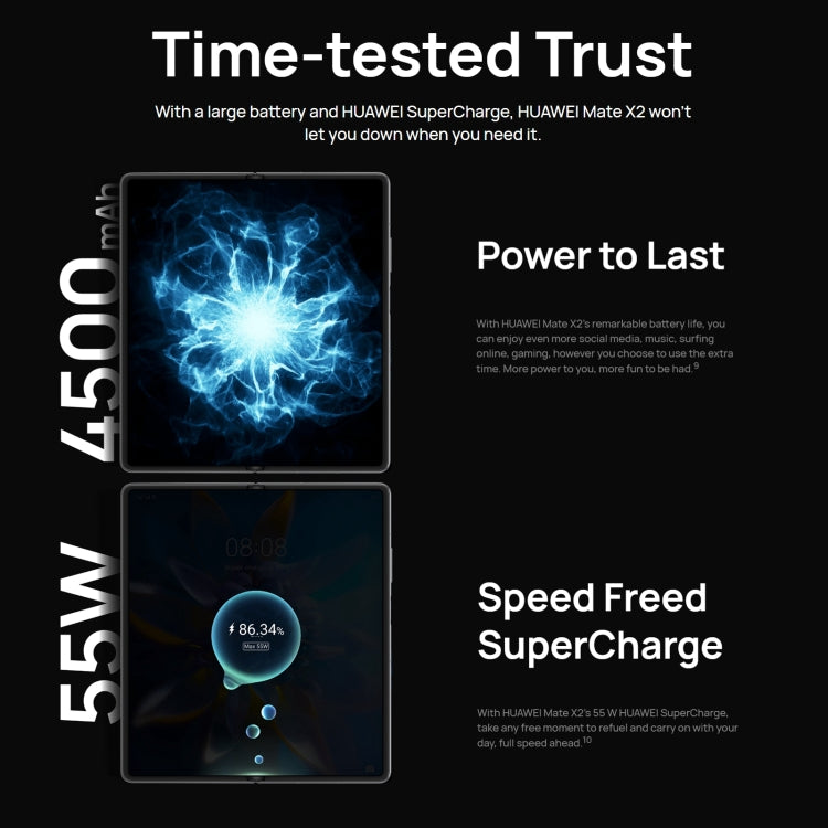Quad Cameras, Face ID & Side Fingerprint Identification, 4500mAh Battery, 8.0 inch Inner Screen + 6.45 inch Outer Screen, HarmonyOS 2.0 Kirin 9000 5G Octa Core up to 3.13GHz, Network: 5G, OTG, NFC, Not Support Google Play, Leather 12GB+512GB