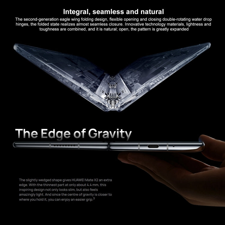Quad Cameras, Face ID & Side Fingerprint Identification, 4500mAh Battery, 8.0 inch Inner Screen + 6.45 inch Outer Screen, HarmonyOS 2.0 Kirin 9000 5G Octa Core up to 3.13GHz, Network: 5G, OTG, NFC, Not Support Google Play, Leather 12GB+512GB