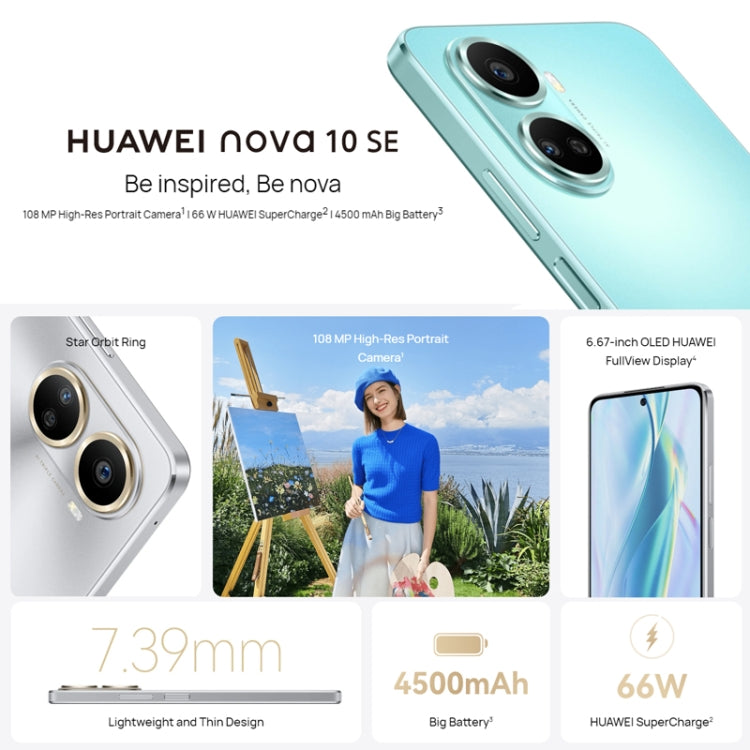 HUAWEI nova 10 SE BNE-AL00, 256GB, China Version  4G smartphone telephony telephone mobile phone