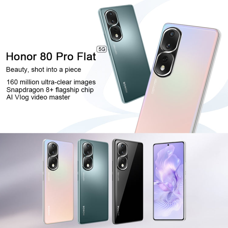 Honor 80 Pro Flat 5G ANB-AN00, 160MP Cameras, 12GB+256GB, China Version 5G smartphone telephony telephone mobile phone