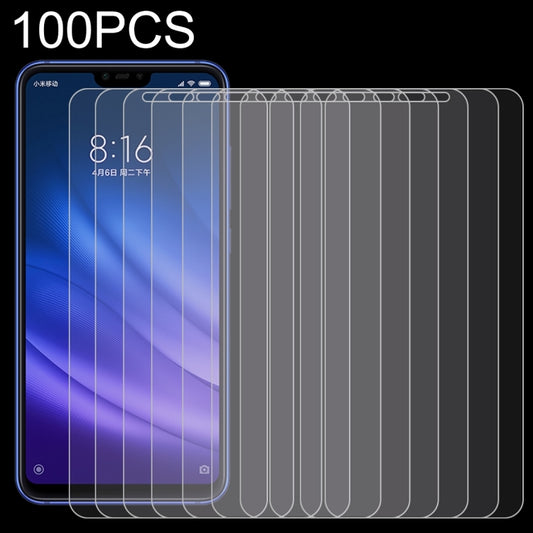 100 PCS 9H 2.5D Tempered Glass Film for Xiaomi Mi 8 Lite