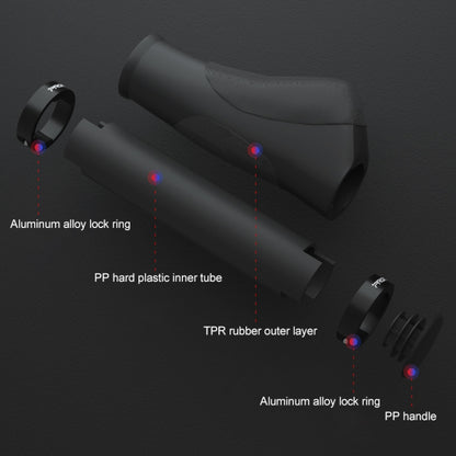 PROMEND GR-506 1 Pair Rubber Bicycle Grip Cover(130mm+130mm)