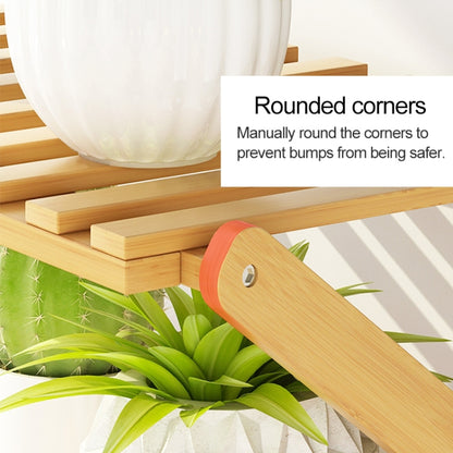 100CM 6-Layer Collapsible Solid Wood Potted Planting Shelves