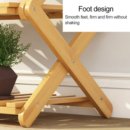 100CM 6-Layer Collapsible Solid Wood Potted Planting Shelves