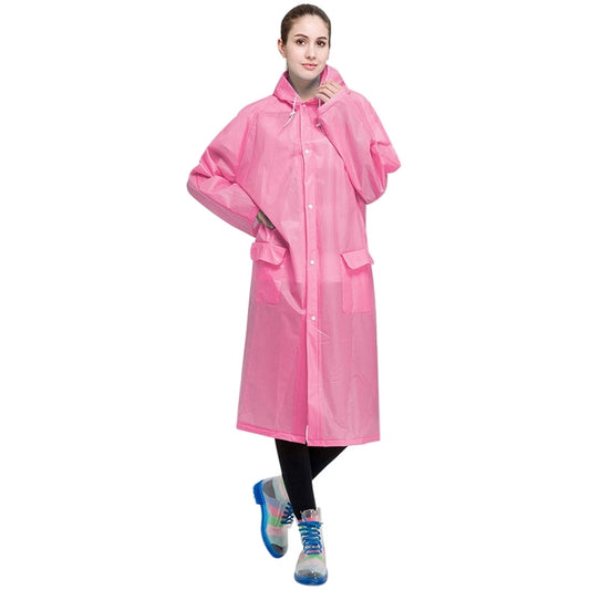 Adult Lightweight EVA Transparent Frosted Raincoat