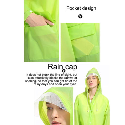 Adult Lightweight EVA Transparent Frosted Raincoat