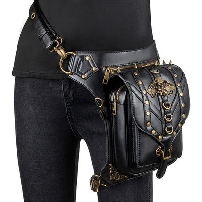 FHG131BK Skull Head PU Leather One-shoulder Bag for Ladies