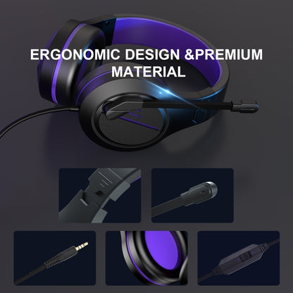 SADES MH601 3.5mm Plug Wire-controlled Noise Reduction E-sports Gaming Headset