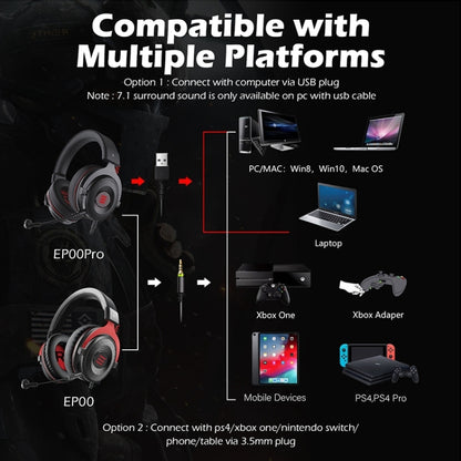 EKSA E900 Pro Wired Headphone with Microphone