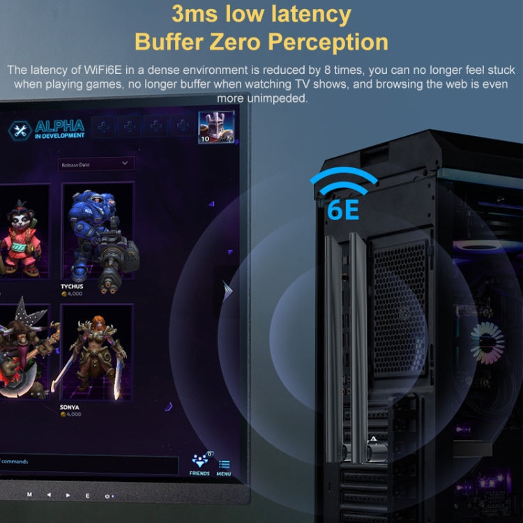 AX200 Pro+ 5374Mbps WiFi6 PCIE Wireless Network Card