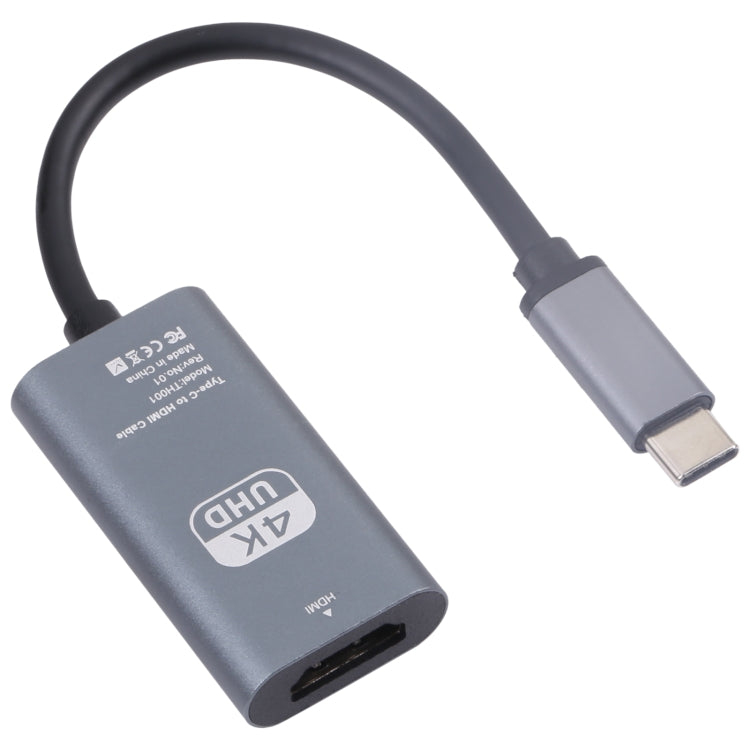 TH001 USB-C / Type-C Male to HDTV Female 4K UHD Adapter, TH001 (Gre...