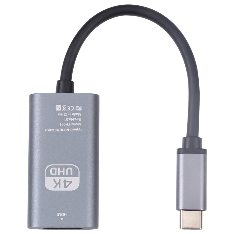 TH001 USB-C / Type-C Male to HDTV Female 4K UHD Adapter, TH001 (Gre...