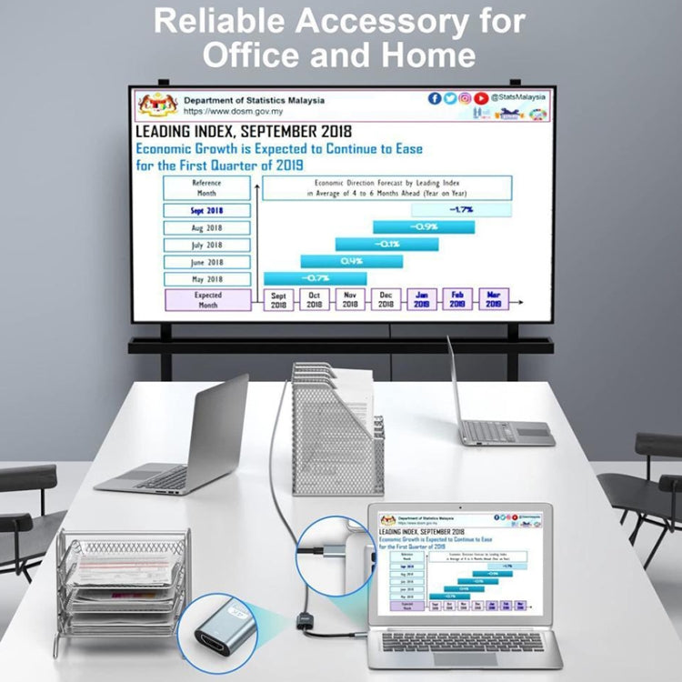 TH001 USB-C / Type-C Male to HDTV Female 4K UHD Adapter, TH001 (Gre...